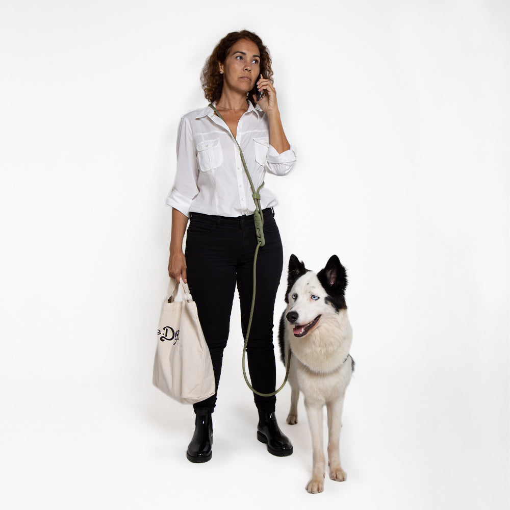 Correa Hands-Free para Perros Army Green